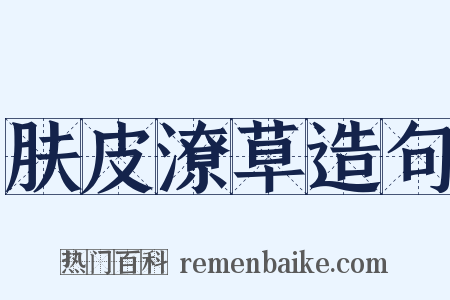 肤皮潦草造句是什么意思的图片